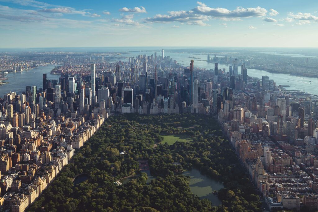 Vista aérea del Central Park en Nueva York