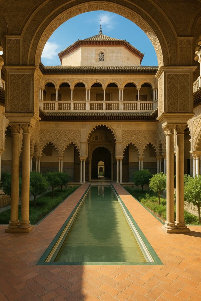 Vista interior de Los jardines del Alcázar
